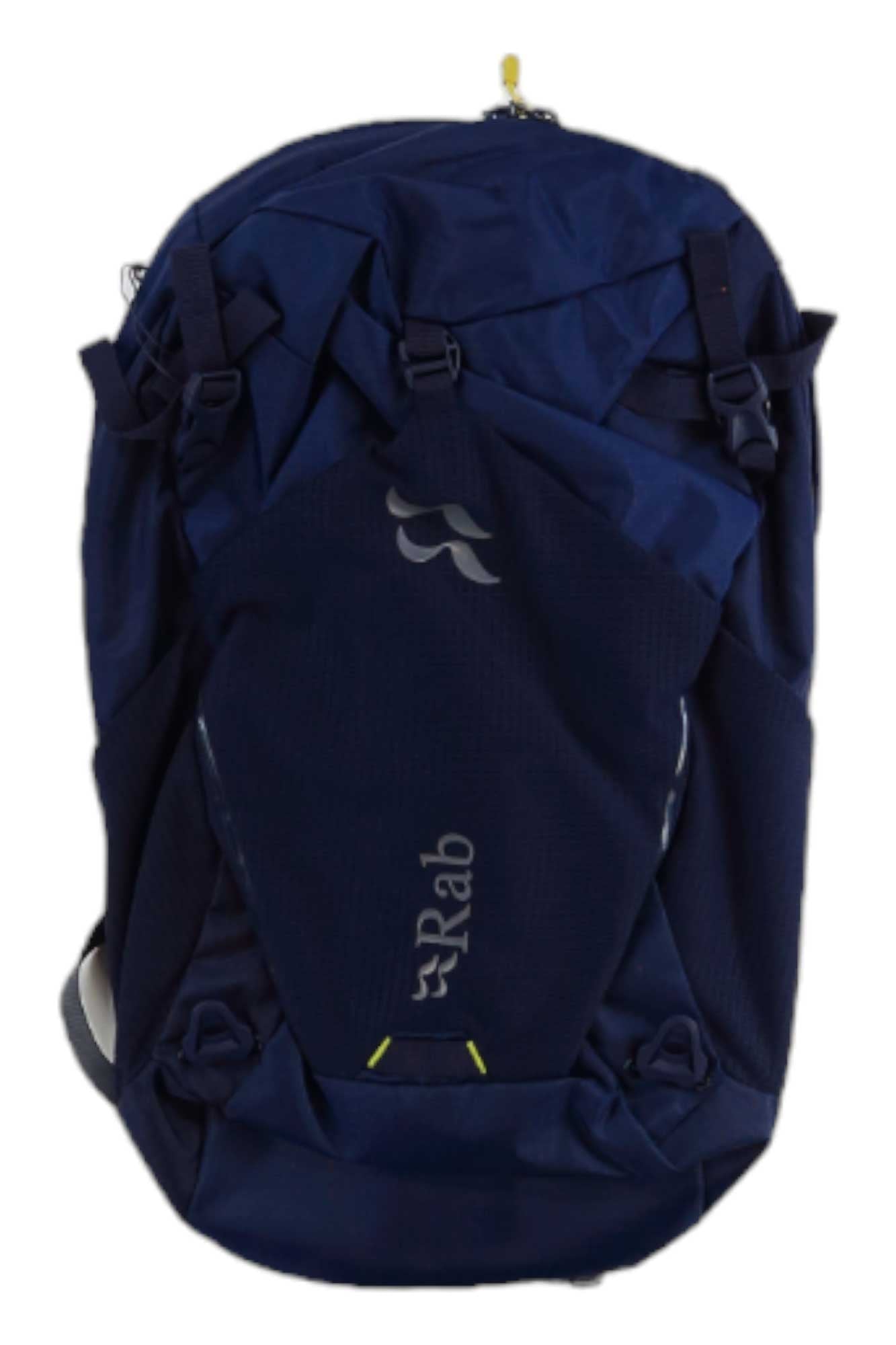 Rab Tensor 20L backpack, dark ink blue with front flap and Rab logo