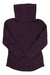 Women’s fleece pullover with cowl neck, long sleeves, and front kangaroo pocket, eggplant-heather