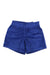 The Black Diamond Womens Dirtbag Short is a pair of blue corduroy climbing shorts made from organic cotton, with an elastic waistband and two front pockets, shown on a white background.