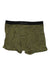 Carhartt men's olive green boxer brief; elastic waistband and fly-front design.