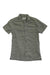 The Jeremiah Men's Artemis Linen Cotton Herringbone Top is a gray, short-sleeve, button-up shirt with a collar and single chest pocket, shown laid flat on a white background.