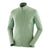 Men's light green full-zip warm jacket with stand collar and long sleeves.