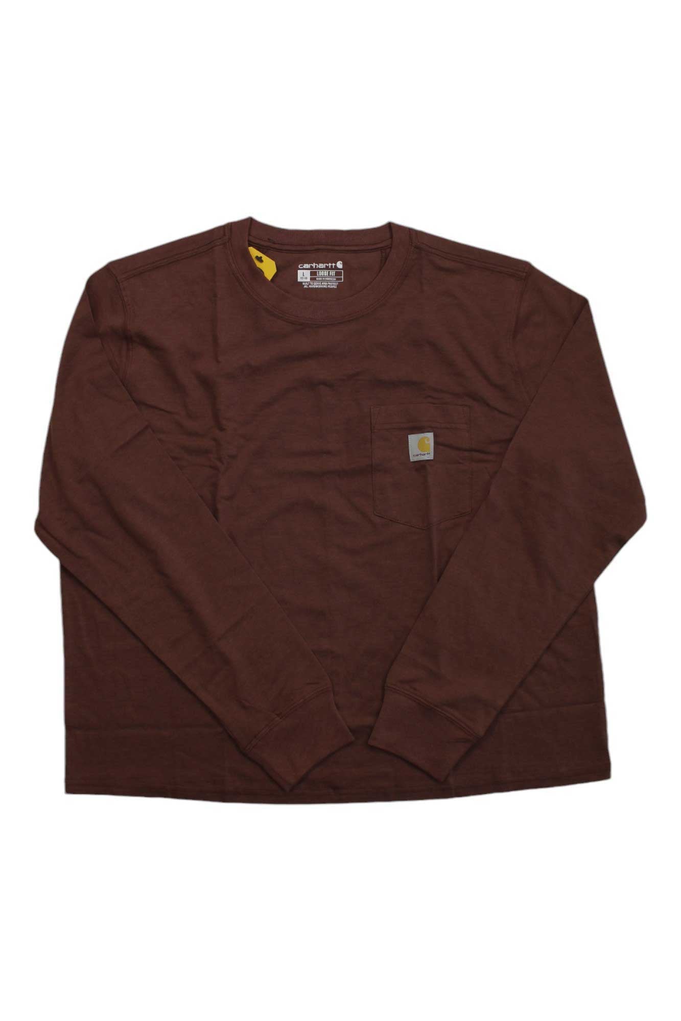 Carhartt Womens Loose Fit Hip Length Lightweight LS Crewneck Pocket T-Shirt Carhartt