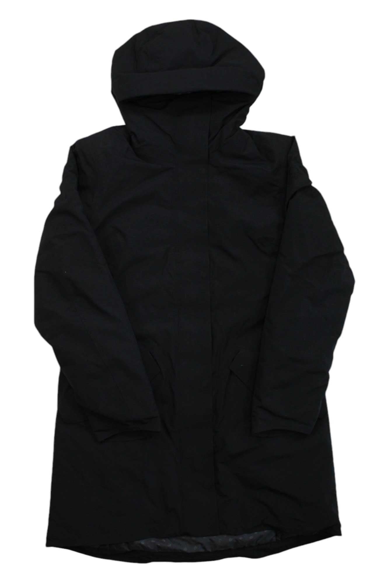 Norrona women's Oslo insulated parka with adjustable hood, zip front, dark outer shell