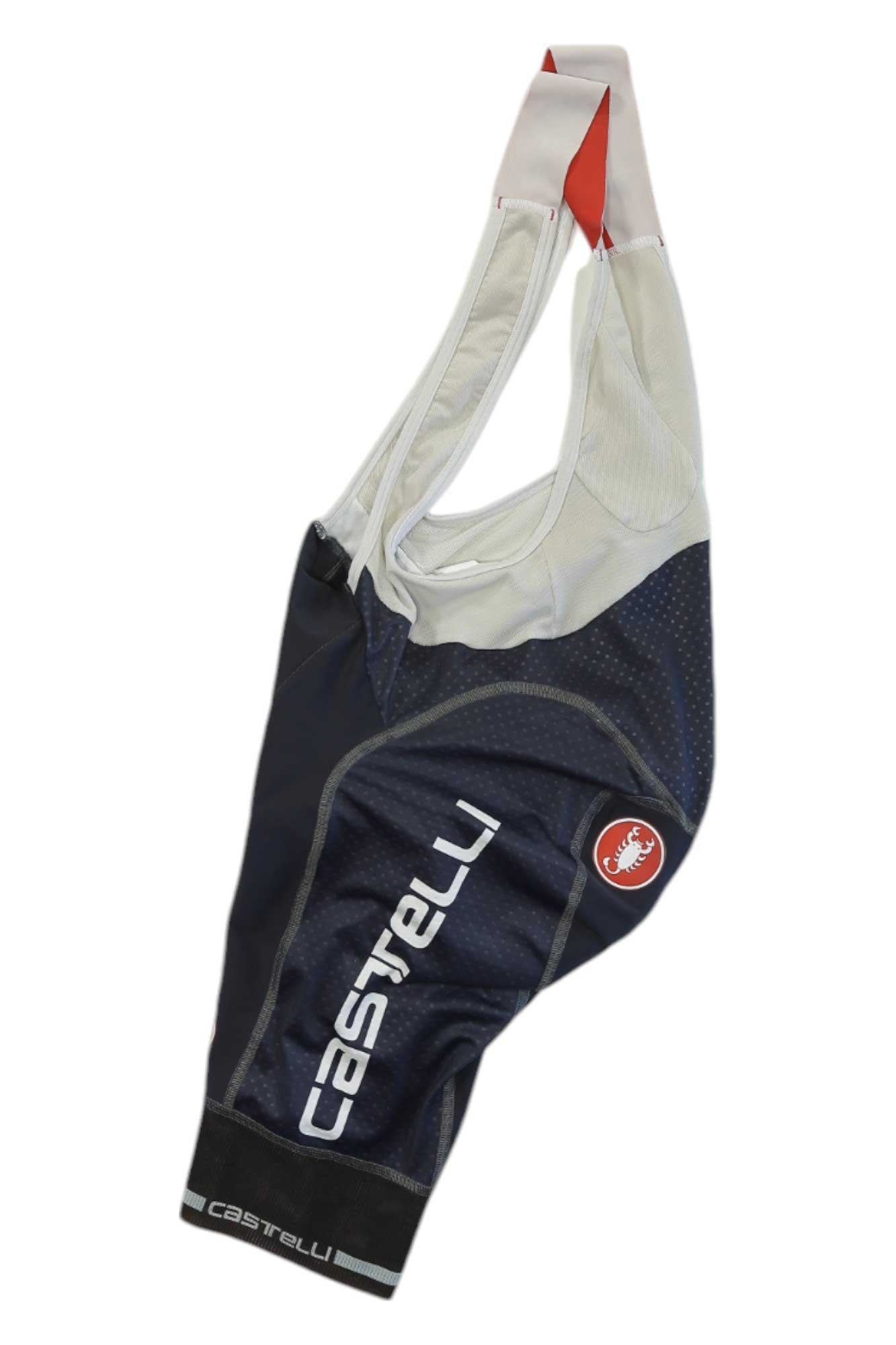 Castelli men's Free Aero cycling bib shorts, black with gray panels and logo