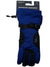 A pair of blue and black Outdoor Research Men's Adrenaline Gloves with "OR" on the back—insulated, waterproof gloves perfect for skiing and winter adventures, attached to original packaging.