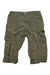 Kuhl women's active cargo shorts, green-gray, front button and flap pockets