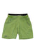 The Zoic Womens Navaeh 7 Short is a light green cycling short for women featuring zippered side pockets, button and Velcro front closure, and a subtle brand label on the lower left leg. These packable shorts are displayed on a white background.