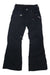 Obermeyer Girls Jessi Pant—black snow pants for girls featuring zippered pockets, belt loops, and a button closure, shown laid flat on a white background.