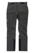 The Haglofs Womens Roc Sight Softshell Pant features dark grey fabric, black reinforced lower leg patches, zippered thigh pockets, and a small Haglöfs logo—perfect for hiking or climbing. Pants shown laid flat on a white background.