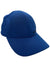 Sertig cap in blue fabric with curved brim and stitched crown