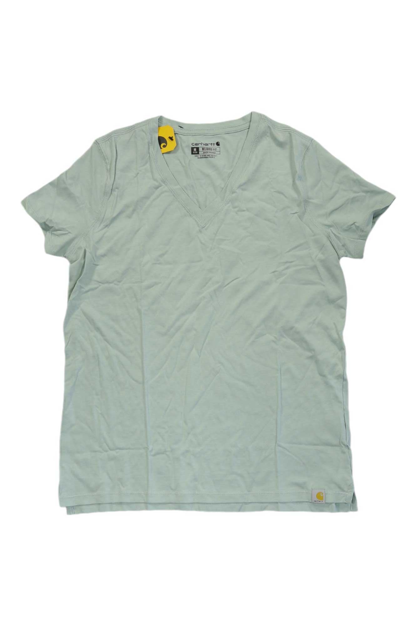 Women's lightweight V-neck T-shirt, blue surf, relaxed fit, short sleeves