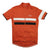 An orange short-sleeve cycling jersey with a full zipper, featuring a white chest stripe, a black horizontal stripe across the midsection, white sleeve stripes, and a white 'Sipules' brand logo on the left chest.