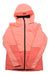 Girls' coral hooded jacket with black front zipper and HH logo on chest