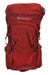 A Montane Trailblazer 30L Backpack in red, featuring multiple compartments and an adjustable harness, is displayed upright against a plain white background.