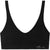 The Boody Womens Padded Bra is a black, seamless, eco-friendly bralette with wide straps and a deep V-neckline, featuring moisture-wicking comfort for everyday wear.