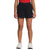Girls black fleece shorts with elastic waistband and side pockets, above-knee cut