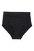 The Proof Womens Period & Leak Proof High Waisted Brief in black is laid flat on a white background, offering seamless comfort and leak-proof protection.