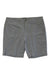 The Faherty Men's All Day Short in gray is made from eco-friendly fabric, features a button closure, front pockets, and subtle horizontal creases. Shown laid flat on a white background.