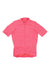 The Mens Pro Team Midweight Short Sleeve Jersey in bright pink, designed for men with a fitted cut and front zipper, is displayed flat on a white background.