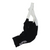 Black and white thermal bib shorts with RAPHA logo on thigh and bib straps.