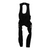 Black mens cargo winter tights with pad, front view, open crotch area