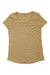 The Toad & Co Womens Marley II SS Tee is a light yellow, short-sleeve v-neck crafted from soft organic cotton, shown laid flat on a white background.