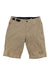 Tan ranger shorts with liner, belt loops, button closure, Fox logo on right leg