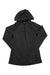 The Club Ride Womens Sprint Hoody is a black, long-sleeve hoody with a relaxed fit and front half-zip closure, perfect for mountain biking adventures.