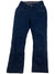 Daisy Insulated Pant in navy blue, featuring synthetic down insulation, waterproof fabric, front zipper pockets, reinforced knees, and an adjustable waist, laid flat on a white background.