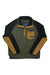 Men's pullover top with olive body, tan yoke, snap placket, and chest pocket