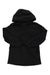 The Burton Womens Jet Ridge Jacket, a black hooded shell with long sleeves and zippered pockets, is laid flat on a white background—an ideal lightweight hiking jacket for outdoor adventures.