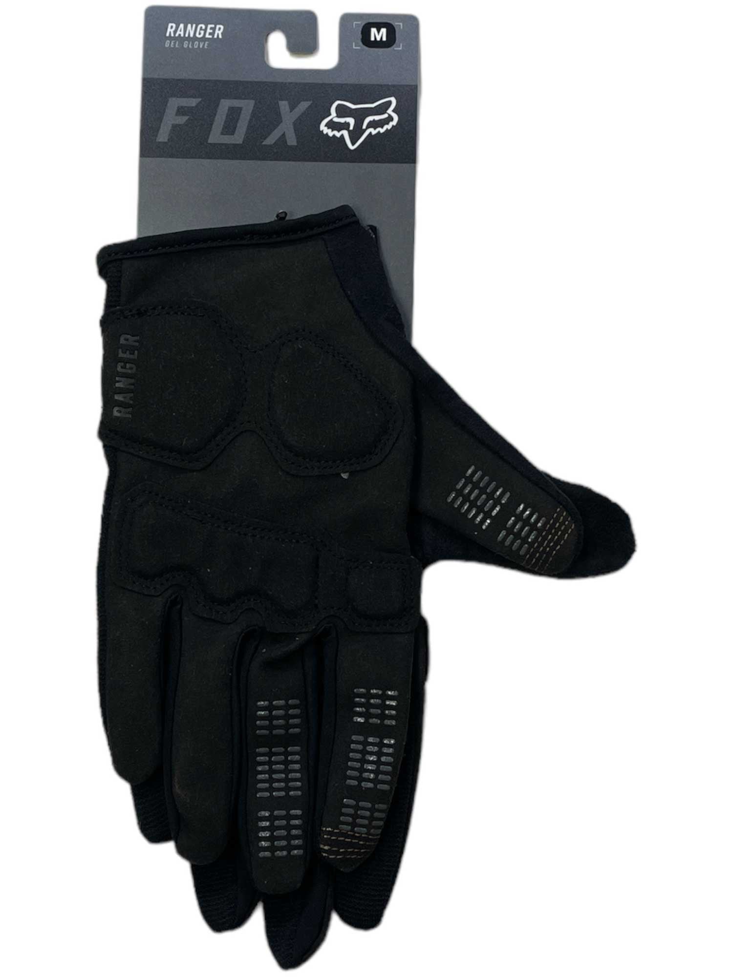 Fox Ranger gel glove with vented knuckle protection and dark padded finger panels