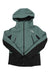 The North Face Womens Lenado Jacket is a green and black waterproof jacket featuring a breathable shell, front zipper, two diagonal zippered pockets, helmet-compatible hood, and The North Face logo on the chest.