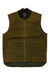 Men's Filson insulated work vest, dark tan, front zip with chest pockets