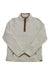 Women’s quilted quarter-snap sweatshirt in light oatmeal with stand collar