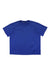 Men's blue short-sleeve active performance T-shirt with crew neck