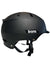 MIPS helmet, matte black shell with Bern logo and chin strap