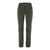 The Fjallraven Womens Abisko Winter Stretch Trouser in olive green features straight legs, a front button and zipper closure, and side pockets—ideal as soft-shell outdoor pants, shown against a white background.