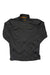 Men's charcoal gray zip jacket with orange-accent zipper and stand collar