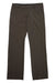 The Womens Happy Hike Pants are plain dark brown hiking pants with front pockets, button closure, and a flat waistband. Laid flat on a white background, these stretch pants provide comfort and functionality for outdoor adventures.