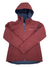 The maroon Columbia Phurtec II Softshell jacket features windproof fabric, a front zipper, two zippered side pockets, and a soft dark fleece lining, displayed with sleeves crossed in the front.