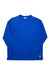 Mens long sleeve T-shirt, bright blue crew neck with small logo tag