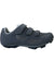 The Louis Garneau Womens Multi Air Flex II Shoe is a gray cycling shoe with three Velcro straps, breathable mesh panels, a reinforced toe, and 2-bolt cleat compatibility, shown from the side on a white background.