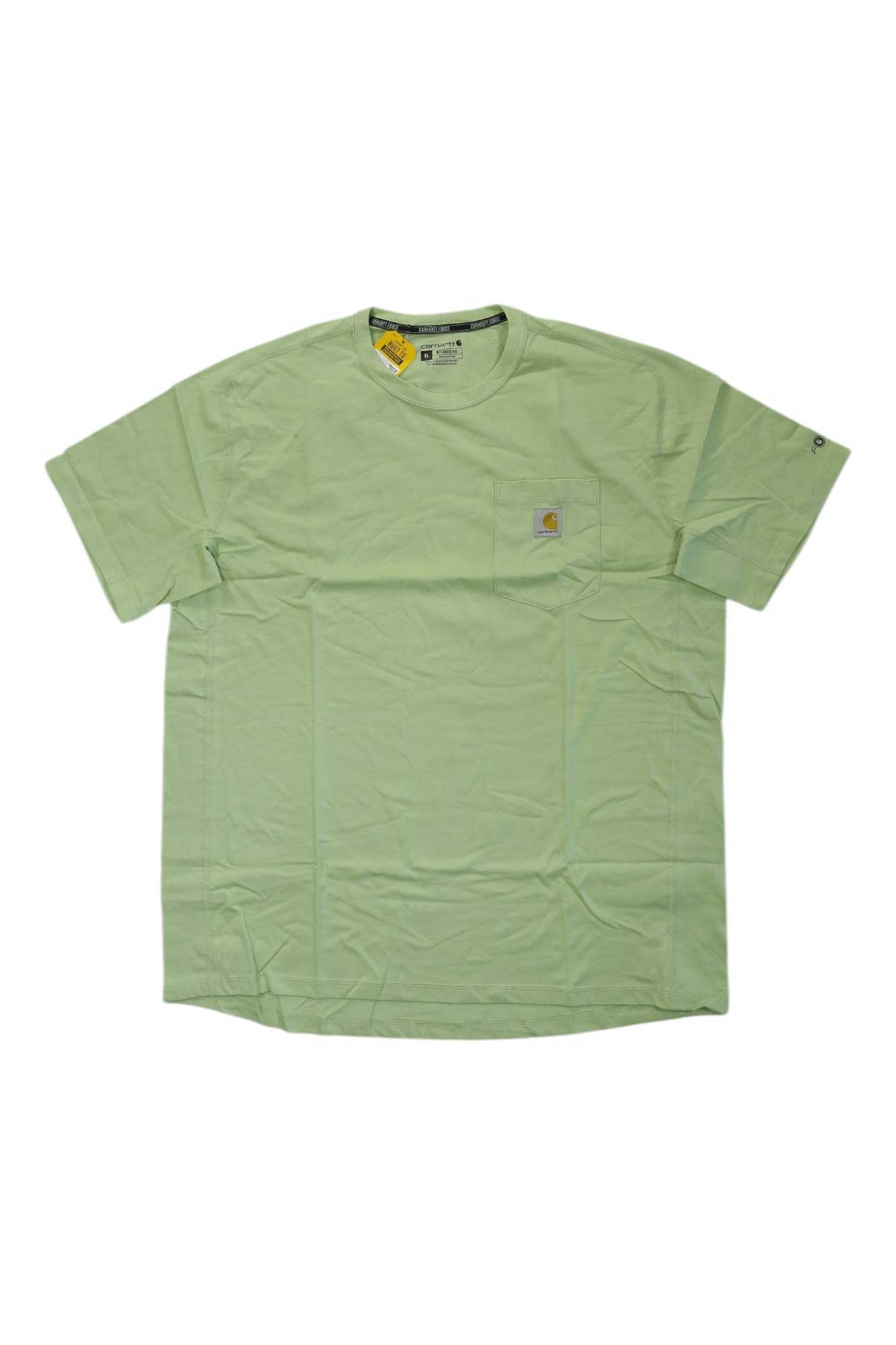Carhartt men’s Force relaxed-fit pocket T-shirt, light green, short sleeves