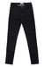 The dish Womens Skinny Jean in dark blue is shown laid flat on a white background, featuring front and back pockets, belt loops, and a button closure for a modern casual look.