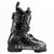 The Phaenom FS 01 100 A Ski Boot by Phaenom is a black hybrid cabrio-overlap boot with three adjustable buckles, padded interior, and “phaenom” in white by the sole—shown side profile on white—perfect for intermediate all-mountain skiers.