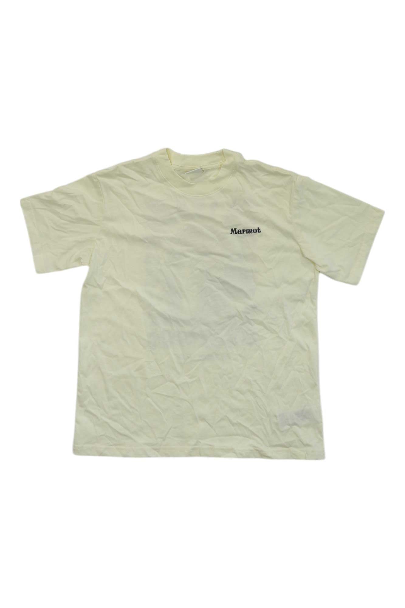 Women’s short-sleeve crew-neck tee in pale light green with embroidered chest logo.