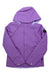 Girls purple hooded winter jacket with zip front and snap button placket