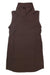 The Indyeva Womens Cangur Tunic is a sleeveless brown tunic with a high adjustable cowl neck, subtle small logo near the right bottom hem, and smooth, simple fabric for a clean look.